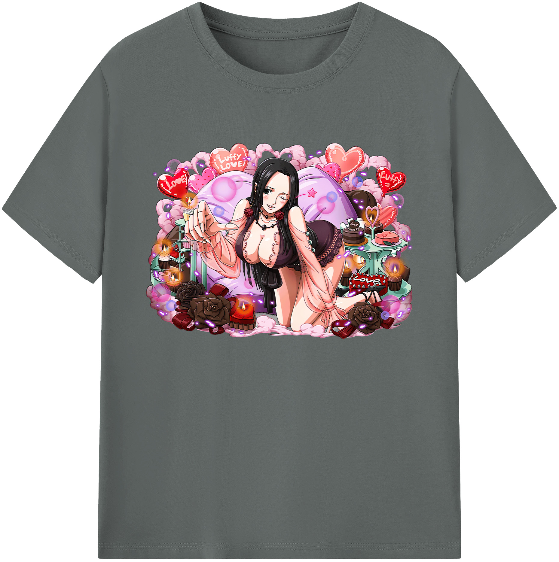 ワンピース ボア・ハンコック ONE PIECE Boa·Hancock 綿100％ メンズ半袖Tシャツ｜肌触りやわらか＆通気性
